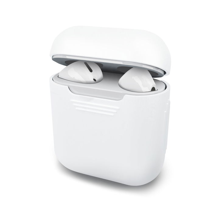 Silikone etui hvid til Apple AirPods Pro, AirPod Pro beskyttelsesetui - Opladningsetui Etui Airpod Case: hvid, mat, pastelfarvet etui - AirPod taske Opladningsetui Cover Etui Airpodscase