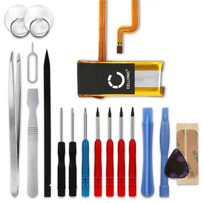 Apple iPod 5.5 Gen. (Video) - A1136 - 30Gb batteri 450mAh 3.6V - 3.7V + Værktøj Set fra CELLONIC