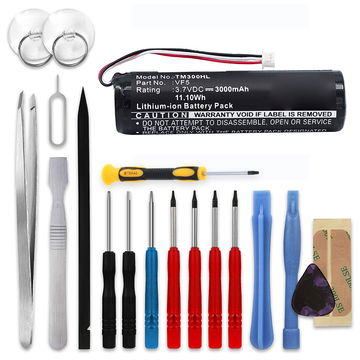 subtel GPS Batteri til TomTom Rider / Go 910, 710, 700, 530, 400 / Garmin Streetpilot i3, i5 VF5 3000mAh + Værktøj SatNav nyt Navigationsbatteri