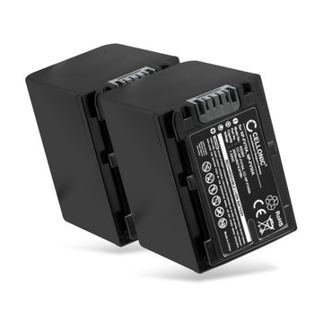 2x Kamera Batteri til Sony FDR-AX100 FDR-AX53 FDR-AX700 HXR-NX80 HDR-CX625 CX450 CX900 CX680 HDR-PJ675 NEX-VG20 - NP-FV50 2050mAh Udskiftsningsbatteri til kamera