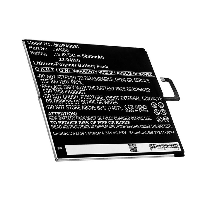 Tablet batteri til Xiaomi Mi Pad 4 / M1806D9E / M1806D9W BN60 - BN60 5800mAh nyt tablet batteri