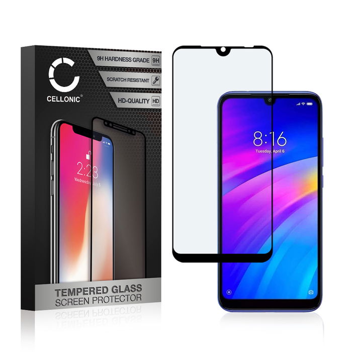 Skærmbeskytter glas til Xiaomi Redmi 7 - Tempered Glass (HD kvalitet / 3D Case-friendly / 0,33mm / 9H)