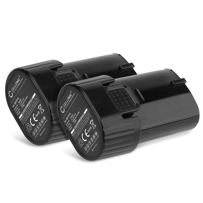 2x Batteri til Makita DF012DSE, GN900SE, DF010D, TD020D, DF012, DF012 Batteridrevet værktøj - 1500mAh 7.2V Li Ion BL7010, 194355-4, 194356-2, BL 7015 Udskiftning af batteri