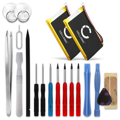2x CELLONIC GPS Batteri til TomTom GO 530, GO 630, GO 720, GO 730, GO 930, Traffic, SatNav + 17pc GPS Tool Kit AHL03714000,VF8 1300mAh GPS Battery Replacement