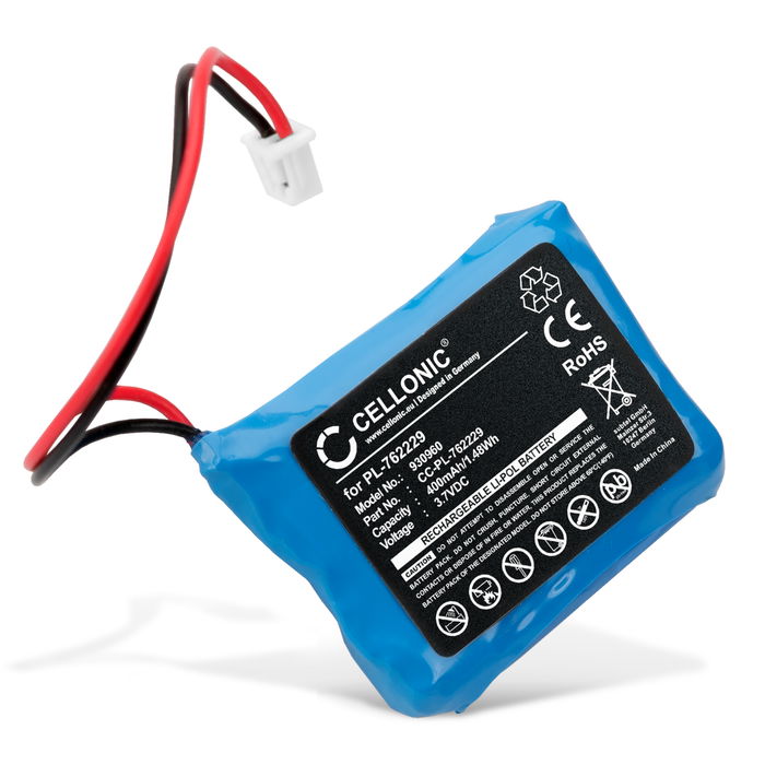 Batteri til Educator ET-300 / ET-302 / ET-402 (Transmitter, Receiver) - PL-762229,V2015-E05 (400mAh) udskiftsningsbatteri