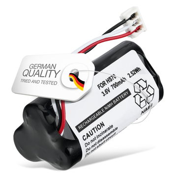 Batteri til Wella Xpert HS70 / Tondeo Eco-XP (Standard Version) - 1520902, HR-AAAU (700mAh) reservebatteri