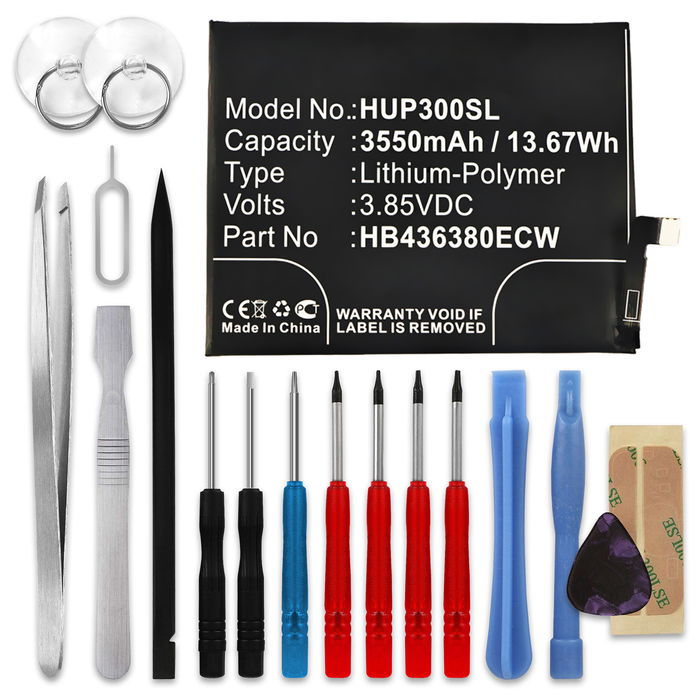 CELLONIC Phone Battery Replacement for Huawei P30 + 17-Tool Phone Repair Kit - HB436380ECW 3550mAh