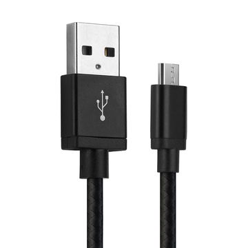 USB Kabel til Logitech G533 G633 G933 G935 H800 - Opladningskabel 1m 2A Nylon Datakabel sort