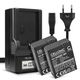 2x Batteri 1050mAh + Oplader