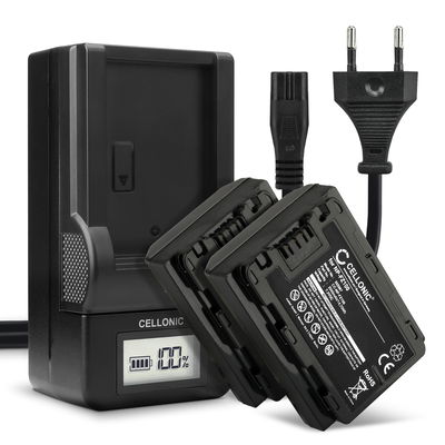 2x Kamera batteri til Sony A7 IV, Alpha 7C, A6600, 7S III, Alpha 1, Sony A9, A7R III, Alpha 7R V - Udskift NP-FZ100 batteri + Oplader BC-QZ1 ekstra batteri