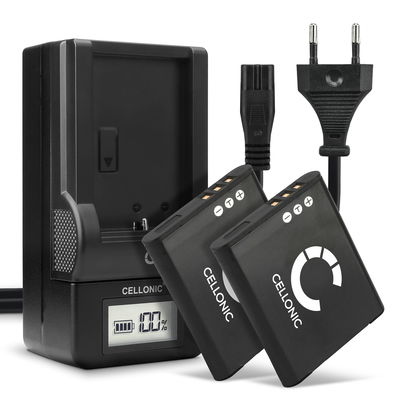 2x Kamera batteri til Ricoh GR Digital III, CX3 CX4 CX5 CX6 GR, HZ15 PX Theta V, DB-100, 37838 - Udskift 37838 D-LI92 DB-100 LB-050 batteri + Oplader ekstra batteri