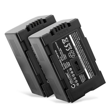 2x Kamera Batteri til Panasonic AG-DVX100 NV-GS11 NV-DS60 NV-GS1 NV-DS27 NV-DS29 NV-MX500 NV-DA1 NV-DS15 - CGA-D54 CGR-D120 -D220 2200mAh Udskiftsningsbatteri til kamera