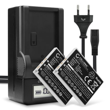 2x Kamera batteri til Nikon Coolpix P1 P2 Coolpix S1 S2 S3 S5 s50 S50c S51 S51c S52 S52c S6 S7 S7c S8 S9 - Udskift EN-EL8 batteri + Oplader ekstra batteri