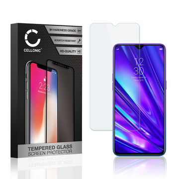 Skærmbeskytter glas til Realme 5 Pro - Tempered Glass (HD kvalitet / 2.5D / 0,33mm / 9H)