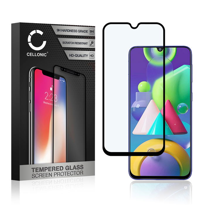Samsung Galaxy M21 (SM-M215) Skærmbeskytter - hærdet glas 3D Case-friendly fra CELLONIC