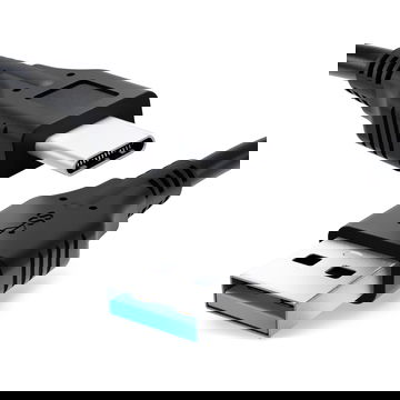 Datacable (LONG CONNECTOR) for DOOGEE S68 Pro / S70 / S80 / S90 / S95 Pro - 1m, 3A USB Data Cable, Black