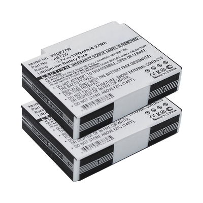 2x Batteri til PURE Flip 4GB / Flip UltraHD 8 GB / Cisco U32120 - ABT2W (1100mAh) udskiftsningsbatteri
