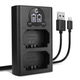 Dobbeltoplader + USB-kabel
