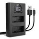 Dobbeltoplader + USB-kabel