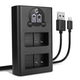 Dobbeltoplader + USB-kabel