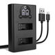 Dobbeltoplader + USB-kabel