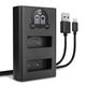 Dobbeltoplader + USB-kabel