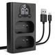 Dobbeltoplader + USB-kabel