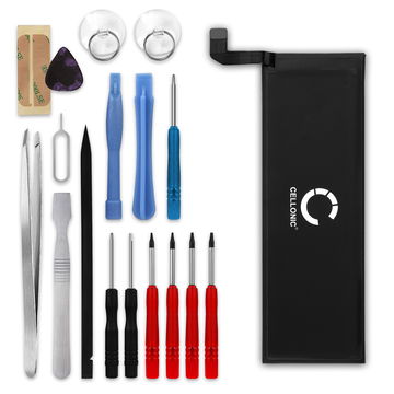 CELLONIC Udskiftning af mobil batteri til Xiaomi Mi Note 10 Pro / CC9 Pro + 17-værktøjs reparationssæt til telefoner - BM52 5150mAh