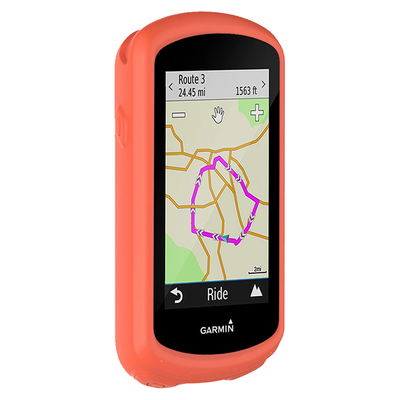 subtel Silikone Case til Garmin Edge 1030 / Edge 1030 Plus Cover - Beskyttende Bumper Shell Skin Shockproof Rubber Housing for GPS SatNav Sat Navi Navi - orange