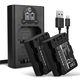 2x Batteri 1600mAh + Dobbeltoplader