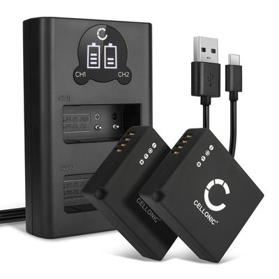 2x Nyt Kamera Batteri til Panasonic GX9 GX7 GX80 LX100 II Lumix GX80 TZ81 TZ80 TZ90 TZ95 TZ100 TZ202 DC-GX9 GF3, DMW-BLG10 - DMW-BLG10 DMW-BLE9PP 730mAh + Dobbelt Oplader DE-A98A skift batteri til kamera