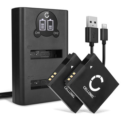 2x CELLONIC Camera Battery for Canon PowerShot SX530 HS SX540 SX510 SX500 IS SX170 S120 D30 Digital IXUS 105 Replacement NB-6L NB-6LH Battery 1000mAh Backup + Dual Charger CB-2LY