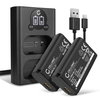 2x Batteri 3400mAh+ Dobbelt Oplader