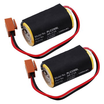 2x Batteri til Panasonic BR-2/3A, BR2/3AE2P, CR17335, CR17335-SE - (1200mAh) udskiftsningsbatteri