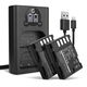 2x Batteri 2000mAh + Dobbeltoplader
