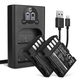 2x Batteri 1600mAh + Dobbeltoplader