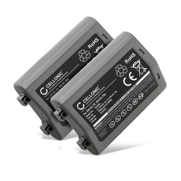 2x Nikon D850 batteri 3300mAh 10.8V fra subtel
