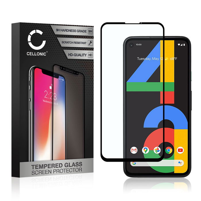 Skærmbeskytter glas til Google Pixel 4A 4G - Tempered Glass (HD kvalitet / 3D Full Cover / 0,33mm / 9H)