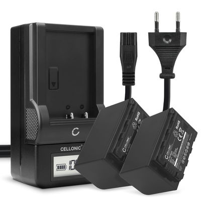2x Kamera batteri til Panasonic HC-X1000, HC-X1500, HC-MDH3, AG-AC8, HC-X2000 - Udskift VW-VBD58 CGA-D54 batteri + Oplader AG-BRD50 ekstra batteri