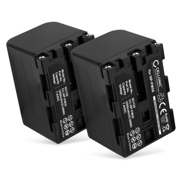2x Kamera Batteri til Sony HVR-A1 HDR-SR1 HDR-HC1 GV-D1000 DCR-TRV38 -TRV20 -TRV330 -TRV285 -TRV340 -TRV345 -TRV351 -TRV355 - NP-FM50 NP-FM30 NP-FM70 NP-QM91 NP-QM71 3200mAh Udskiftsningsbatteri til kamera