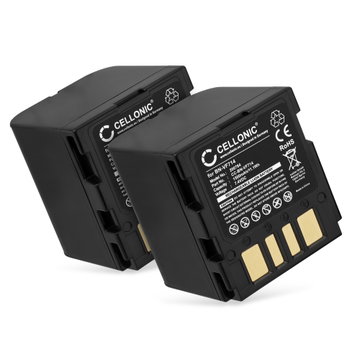 2x Batteri til JVC GZ-D240, GZ-D270, GZ-DF420, GR-D240, GR-D270, GR-D290, GR-DF420, GR-X5 BN-VF714 (1500mAh, 7.4V) fra CELLONIC