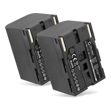 2x Kamera Batteri til Samsung VP-D101 -D303 -D301 VP-D80 VP-D70 VP-D55 VP-D31 VP-D20 -D21 VP-D10 SC-D23 Medion MD9090 - SB-L110 SB-L220 SB-LS110 3000mAh Udskiftsningsbatteri til kamera