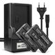 2x Batteri 2000mAh + Oplader