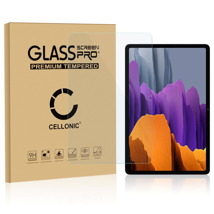 CELLONIC Skærmbeskytter til Samsung Galaxy Tab S7 Plus Wi-Fi (SM-T970) 2.5D 0,33mm Full Glue hærdet glas beskyttende cover