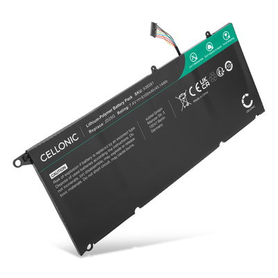 Battery til Dell XPS 13 9350, XPS 13 9343, XPS 13D-9343, 90V7W, JD25G, JHXPY, 0N7T6 7.4V 6100mAh fra CELLONIC