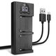 Dobbeltoplader + USB-kabel