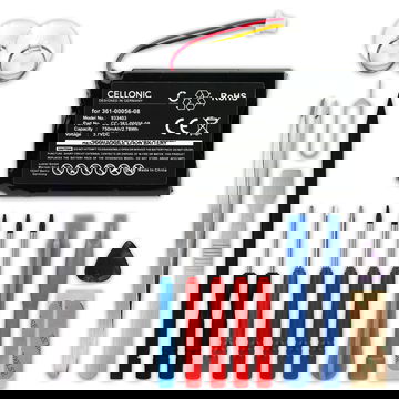 Batteri til Garmin DriveSmart 5 55 65 Dash Cam 35 - 361-00056-08 750mAh + Værktøj Set, udskiftsningsbatteri