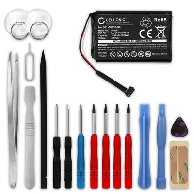 CELLONIC GPS Batteri til Garmin Approach G8, Edge 1000 + 17pc GPS Tool Kit 361-00035-06 DJ04EJ31B05N9 1050mAh GPS Battery Replacement