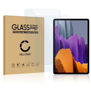 2x CELLONIC Skærmbeskytter til Samsung Galaxy Tab S7 Plus Wi-Fi (SM-T970) 2.5D 0,33mm Full Glue hærdet glas beskyttende cover