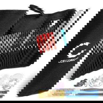 23-dels værktøjssæt til elektronik, iPhone-reparation, bærbar computer, tablet, computerværktøjssæt, reparationssæt til mobiltelefoner til hjemmet inkl. Mini Pentalobe- og TORX-præcisionsskruetrækkersæt, spudger, åbningsværktøj